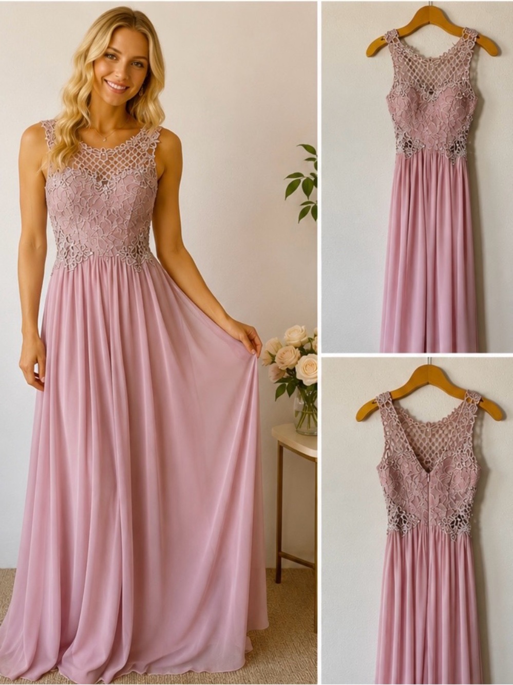 NWT City Studio Pink Rose prom dress size 0